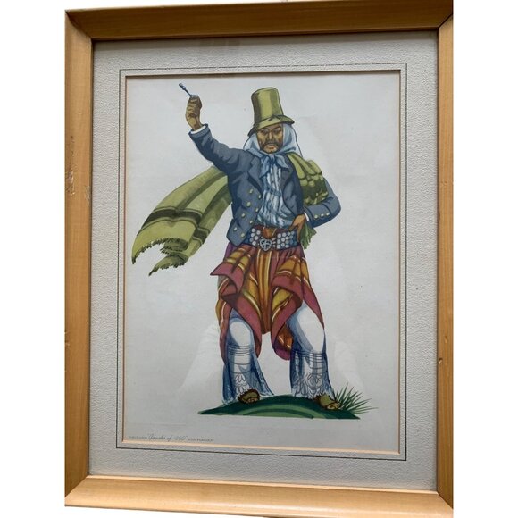 Vintage Framed Latin Ethnic Dance Prints Set Of 3 Ada Peacock 15" x 12" 8453 - Picture 2 of 10